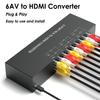 Arector 6 Port RCA to HDMI, 1080P/720P 6 Way AV to HDMI Converter Composite CVBS AV Switch to HDMI Converter Adapter Support 4:3/16:9 Switching, for Sega Xbox PS2 PS3 N64 NGC SNES WII VHS VCR Camera view 2