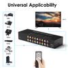 Arector 6 Port RCA to HDMI, 1080P/720P 6 Way AV to HDMI Converter Composite CVBS AV Switch to HDMI Converter Adapter Support 4:3/16:9 Switching, for Sega Xbox PS2 PS3 N64 NGC SNES WII VHS VCR Camera view 4