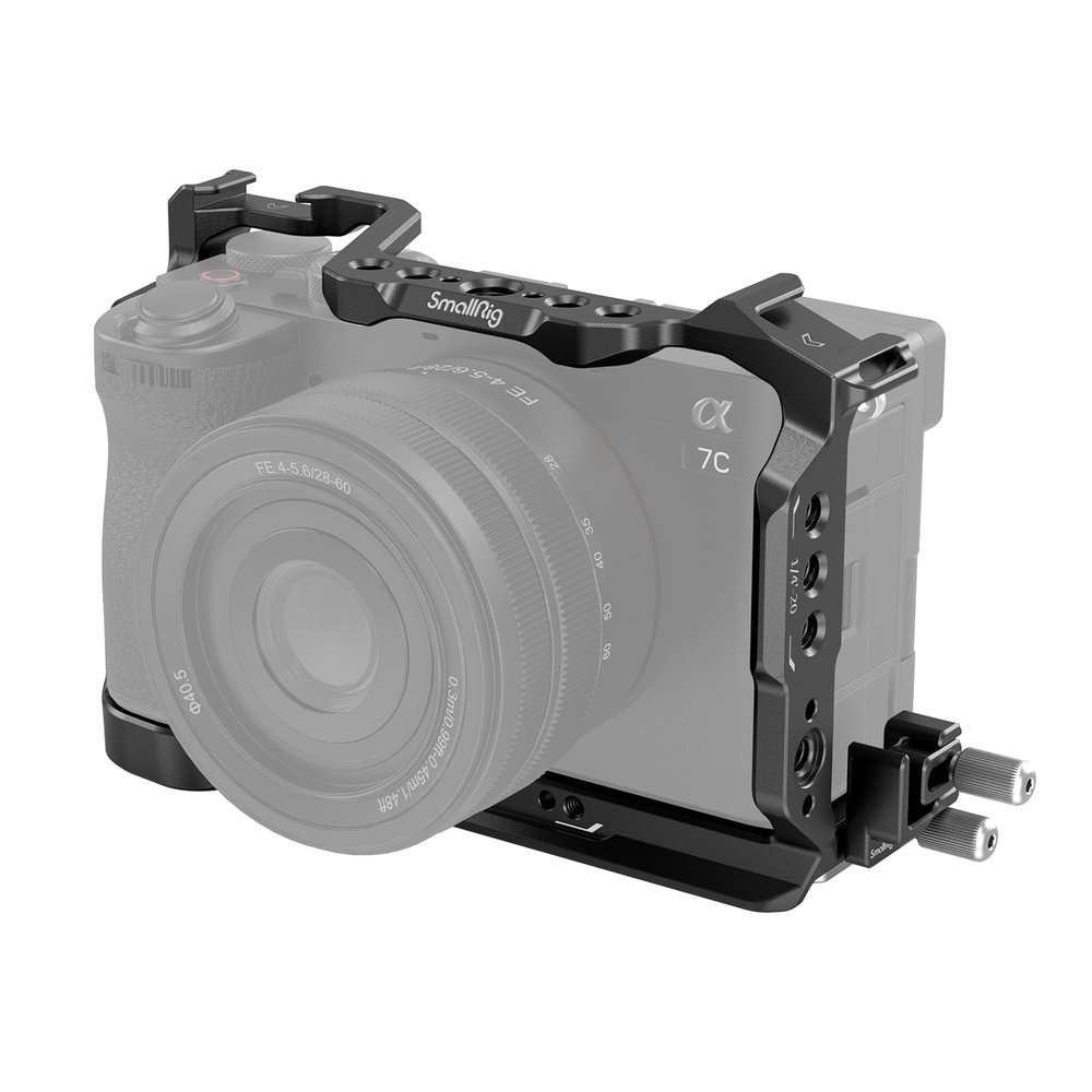 SmallRig Cage Kit for Sony A7C II / A7CR with a Cable Clamp for HDMI, Full Access Vlog Making Camera Video Cage for Sony Alpha 7C II/Alpha 7CR with Hinge Arm, Built-in QR Plate for Arca
