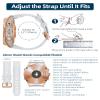 20mm Watch Band Replacement for Garmin fenix 5S/5S Plus/6S/7S/Instinct 2S/D2Quick Fit silicone with rosegold buckle, WHITE and DUSTROSE Bundle view 2