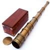 Vintage Brass Telescope Victorian 1915 | Nautical | Brass Finish Lens Cover with Wooden Box 20 inch view 1