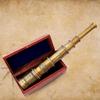 Vintage Brass Telescope Victorian 1915 | Nautical | Brass Finish Lens Cover with Wooden Box 20 inch view 3