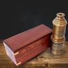 Vintage Brass Telescope Victorian 1915 | Nautical | Brass Finish Lens Cover with Wooden Box 20 inch view 4