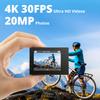AKASO Brave 4 Action Camera 4K 30fps Ultra HD WiFi Sport Cameras with 170 FOV, Image Stabilization, 131FT Waterproof Underwater Camera with 2x1050mAh Batteries, Helmet Accessories Kit view 2