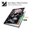 BPQOJB for Kindle Fire 7 Tablet Case 9th/7th Generation 2017/2019 Release with Adjustable Stand & Auto Wake/Sleep Feature Smart Protect Cover Case - Cherry Blossom Skull view 3