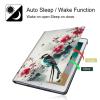 BPQOJB Case for All-New Kindle Fire HD 10 & 10 Plus Tablet 11th Generation 2021 Release 10.1 inch with Adjustable Stand & Auto Wake/Sleep Feature Smart Protect Cover Case - Flower Bird view 3