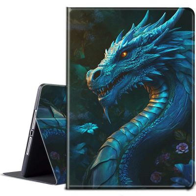 BPQOJB for Kindle 2022 Case 11th Generation 6.0 inch 2022 Release with Adjustable Stand & Auto Wake/Sleep Smart Protect Cover Case - Blue Dragon