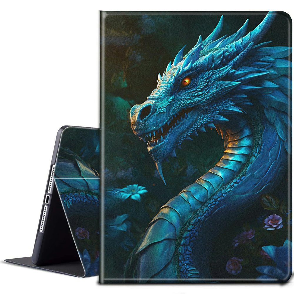 BPQOJB for Kindle 2022 Case 11th Generation 6.0 inch 2022 Release with Adjustable Stand & Auto Wake/Sleep Smart Protect Cover Case - Blue Dragon
