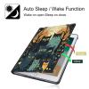 BPQOJB for Kindle Fire 7 Tablet Case 9th/7th Generation 2017/2019 Release with Adjustable Stand & Auto Wake/Sleep Feature Smart Protect Cover Case - Forest Moon Cats view 3