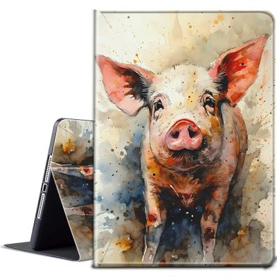 BPQOJB Case for All-New Kindle Fire HD 10 & 10 Plus Tablet 11th Generation 2021 Release 10.1 inch with Adjustable Stand & Auto Wake/Sleep Feature Smart Protect Cover Case - Colorful Pig