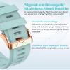 20mm Watch Band Replacement for Garmin fenix 5S/5S Plus/6S/7S/Instinct 2S/D2Quick Fit silicone with rosegold buckle, WHITE and SEAFOAM Bundle view 2