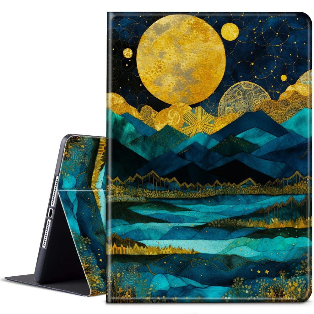 BPQOJB for All-New Fire Max 11 Case 13th Generation 2023 Release 11 inch with Adjustable Stand & Auto Wake/Sleep Feature Smart Protect Cover Tablet Case - Moon Mountains