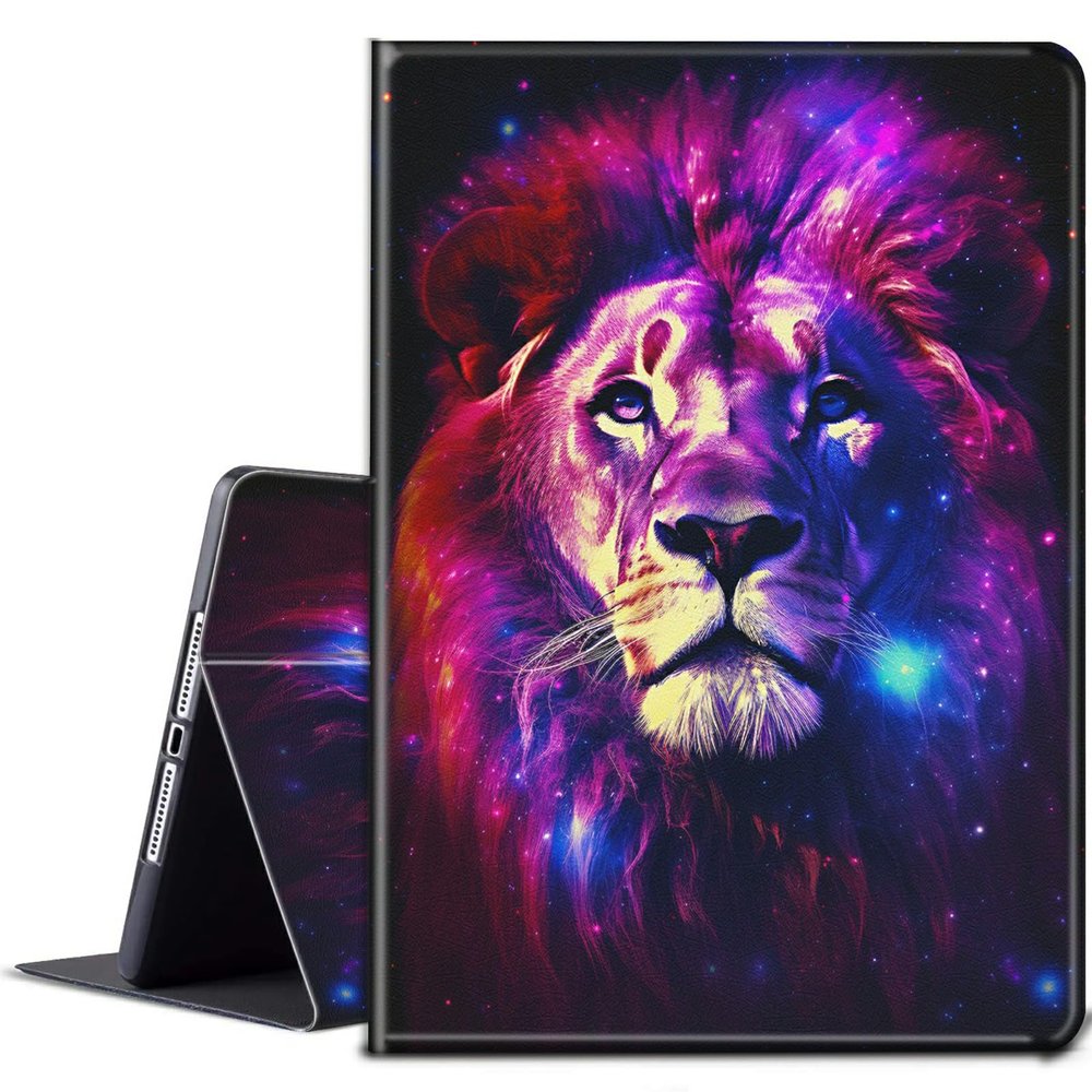 BPQOJB for Kindle Paperwhite Case 11th Generation 2021 6.8 inch for Kindle Paperwhite Signature Edition Case with Adjustable Stand & Auto Wake/Sleep Smart Protect Cover - Cute Galaxy Lion