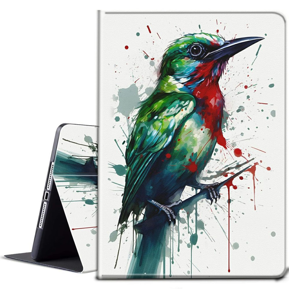 BPQOJB for Kindle Paperwhite Case 10th Generation 2018 6 inch for Kindle Paperwhite E-Reader Case with Adjustable Stand & Auto Wake/Sleep Smart Protect Cover - Green Hummingbirds