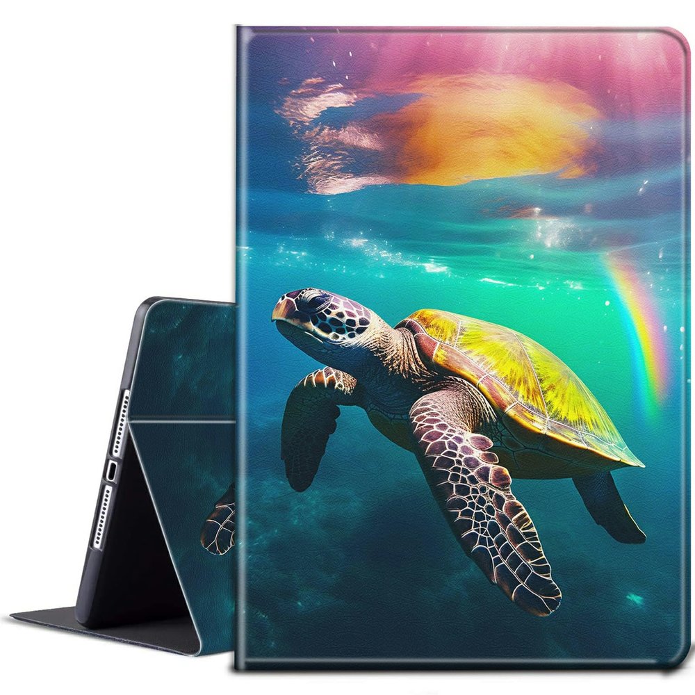 BPQOJB for Kindle Scribe Case with Adjustable Stand & Auto Wake/Sleep PU Leather Slim Smart Protect Cover Tablet Case for Kindle Scribe 10.2 inch 2022 - Cute Sea Turtles