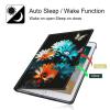 BPQOJB for Kindle Fire 7 Tablet Case 9th/7th Generation 2017/2019 Release with Adjustable Stand & Auto Wake/Sleep Feature Smart Protect Cover Case - Colorful Flowers Butterflies view 3