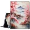 BPQOJB for Kindle Paperwhite Case 11th Generation 2021 6.8 inch for Kindle Paperwhite Signature Edition Case with Adjustable Stand & Auto Wake/Sleep Smart Protect Cover - Mountain Cherry Blossom view 1