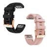 20mm Watch Band Replacement for Garmin fenix 5S/5S Plus/6S/7S/Instinct 2S/D2Quick Fit silicone with rosegold buckle, BLACK and DUSTROSE Bundle view 1