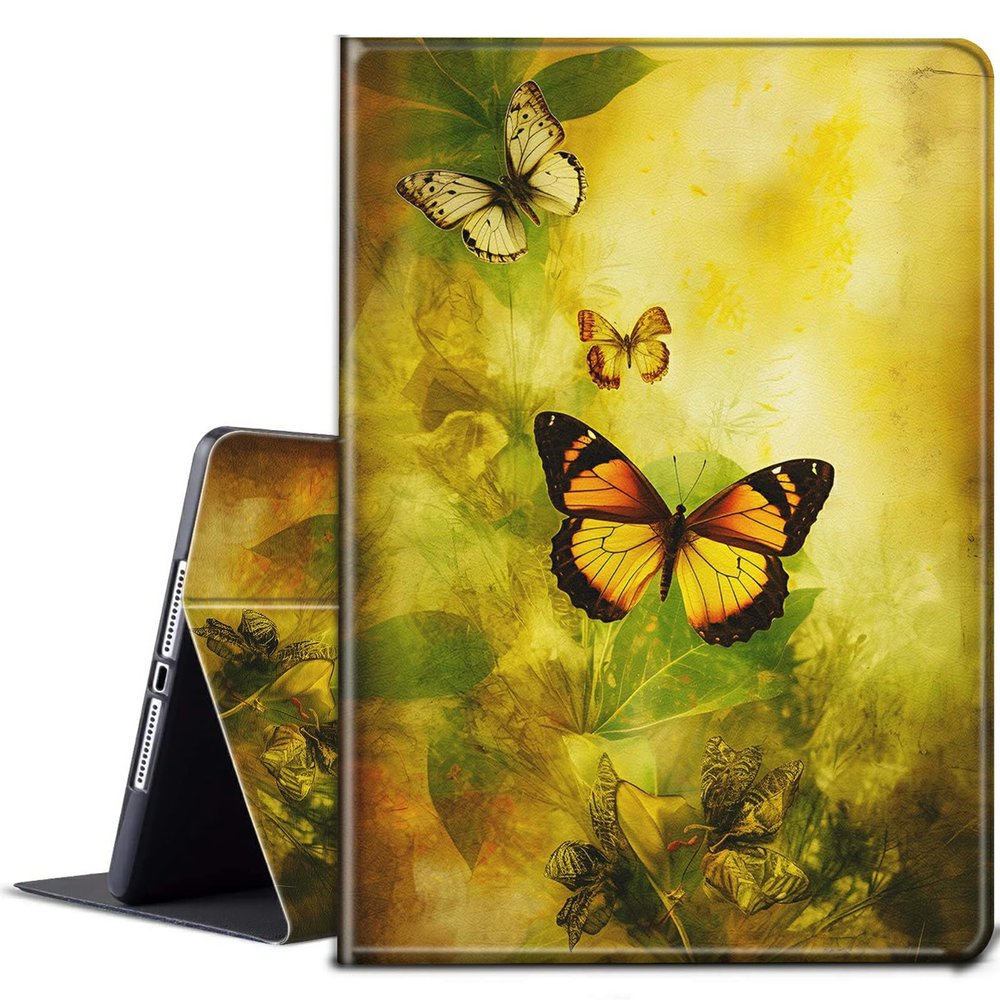 BPQOJB for Kindle 2022 Case 11th Generation 6.0 inch 2022 Release with Adjustable Stand & Auto Wake/Sleep Smart Protect Cover Case - Yellow Butterflies