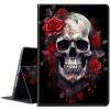 BPQOJB for All-New Fire Max 11 Case 13th Generation 2023 Release 11 inch with Adjustable Stand & Auto Wake/Sleep Feature Smart Protect Cover Tablet Case - Rose Flower Floral Skull view 1