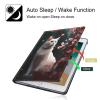 BPQOJB Case for All-New Fire HD 8 & Fire HD 8 Plus Tablet 12th/10th Generation 2022/2020 Release with Adjustable Stand & Auto Wake/Sleep Feature Smart Protect Cover Case,Cherry Blossom Tree White Cat view 3