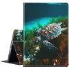 BPQOJB for Kindle Fire 7 Tablet Case 9th/7th Generation 2017/2019 Release with Adjustable Stand & Auto Wake/Sleep Feature Smart Protect Cover Case - Sea Turtle Swimming view 1