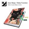 BPQOJB for Kindle Scribe Case with Adjustable Stand & Auto Wake/Sleep PU Leather Slim Smart Protect Cover Tablet Case for Kindle Scribe 10.2 inch 2022 - Floral Flower Black Cat view 3