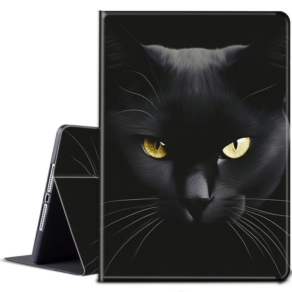 BPQOJB for Kindle 2022 Case 11th Generation 6.0 inch 2022 Release with Adjustable Stand & Auto Wake/Sleep Smart Protect Cover Case - Black Cute Cats