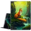 BPQOJB for Kindle 2022 Case 11th Generation 6.0 inch 2022 Release with Adjustable Stand & Auto Wake/Sleep Smart Protect Cover Case - Green Forest Red Fox view 1
