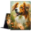 BPQOJB for Kindle 2022 Case 11th Generation 6.0 inch 2022 Release with Adjustable Stand & Auto Wake/Sleep Smart Protect Cover Case - Cute Dog Flowers view 1