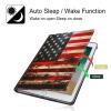BPQOJB for Kindle Fire HD 8 Tablet Case 8th/7th/6th Generation 2018/2017/2016 Release with Adjustable Stand & Auto Wake/Sleep Feature Smart Protect Cover Case - Wood American Flag view 3