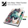 BPQOJB for Kindle Fire HD 8 Tablet Case 8th/7th/6th Generation 2018/2017/2016 Release with Adjustable Stand & Auto Wake/Sleep Feature Smart Protect Cover Case - Floral Flowers Horse view 3