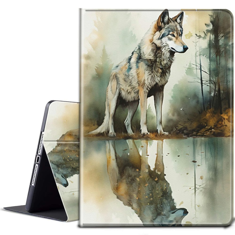 BPQOJB for Kindle Paperwhite Case 10th Generation 2018 6 inch for Kindle Paperwhite E-Reader Case with Adjustable Stand & Auto Wake/Sleep Smart Protect Cover - Forest Wolf