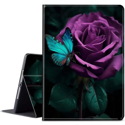BPQOJB for Kindle Paperwhite Case 10th Generation 2018 6 inch for Kindle Paperwhite E-Reader Case with Adjustable Stand & Auto Wake/Sleep Smart Protect Cover - Green Butterfly and Rose