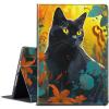 BPQOJB for Kindle Paperwhite Case 10th Generation 2018 6 inch for Kindle Paperwhite E-Reader Case with Adjustable Stand & Auto Wake/Sleep Smart Protect Cover - Leaf Flower Cat view 1