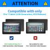 BPQOJB for Kindle Fire 7 Tablet Case 12th Generation 7 inch 2022 Release with Adjustable Stand & Auto Wake/Sleep Feature Smart Protect Cover Case - Red Maple Leaf Wolf view 2