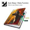 BPQOJB for Kindle Fire 7 Tablet Case 12th Generation 7 inch 2022 Release with Adjustable Stand & Auto Wake/Sleep Feature Smart Protect Cover Case - Red Maple Leaf Wolf view 3