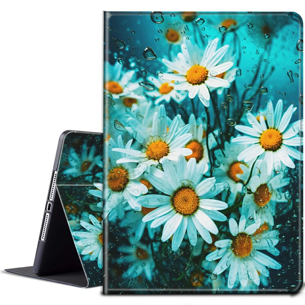 BPQOJB Case for All-New Fire HD 8 & Fire HD 8 Plus Tablet 12th/10th Generation 2022/2020 Release with Adjustable Stand & Auto Wake/Sleep Feature Smart Protect Cover Case - Chrysanthemum Flowers
