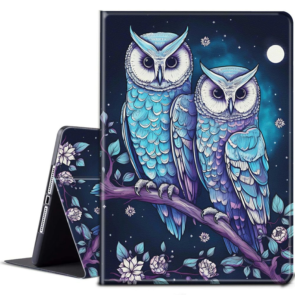 BPQOJB for Kindle Scribe Case with Adjustable Stand & Auto Wake/Sleep PU Leather Slim Smart Protect Cover Tablet Case for Kindle Scribe 10.2 inch 2022 - Two Owl in The Tree