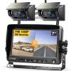 DVKNM 2 Magnetic Solar Wireless Backup Camera HD1080P 3 Mins DIY Installation DVR 7" IPS Monitor Rechargeable Reverse Camera System for Hitching Gooseneck Horse Trailer Fifth Wheels/Car RV Truck AP7-2 view 1