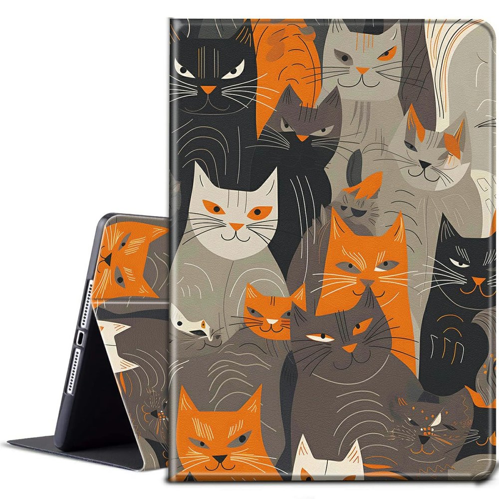 BPQOJB for Kindle Paperwhite Case 10th Generation 2018 6 inch for Kindle Paperwhite E-Reader Case with Adjustable Stand & Auto Wake/Sleep Smart Protect Cover - Cute Funny Cats
