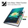 BPQOJB for Kindle Fire HD 10 Tablet Case 7th/9th Generation 2017/2019 Release 10.1 inch with Adjustable Stand & Auto Wake/Sleep Feature Smart Protect Cover Case -Lotus Flower view 3