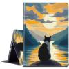 BPQOJB for Kindle Scribe Case with Adjustable Stand & Auto Wake/Sleep PU Leather Slim Smart Protect Cover Tablet Case for Kindle Scribe 10.2 inch 2022 - Cat in The Sunset view 1