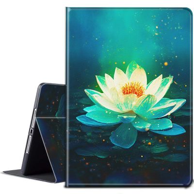 BPQOJB Case for All-New Fire HD 8 & Fire HD 8 Plus Tablet 12th/10th Generation 2022/2020 Release with Adjustable Stand & Auto Wake/Sleep Feature Smart Protect Cover Case - Lotus Flower