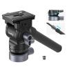 Upgraded SmallRig Tripod Video Head, 2-Way Head Fluid Head, Removable Handle, Pitch 90/-55 and Horizontal 360 Adjustable, Leveling Base 10/-10 Angle Range Adjustable, Arca-Swiss Quick Release view 1