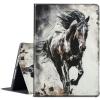 BPQOJB for Kindle Scribe Case with Adjustable Stand & Auto Wake/Sleep PU Leather Slim Smart Protect Cover Tablet Case for Kindle Scribe 10.2 inch 2022 - Running Black Horse view 1