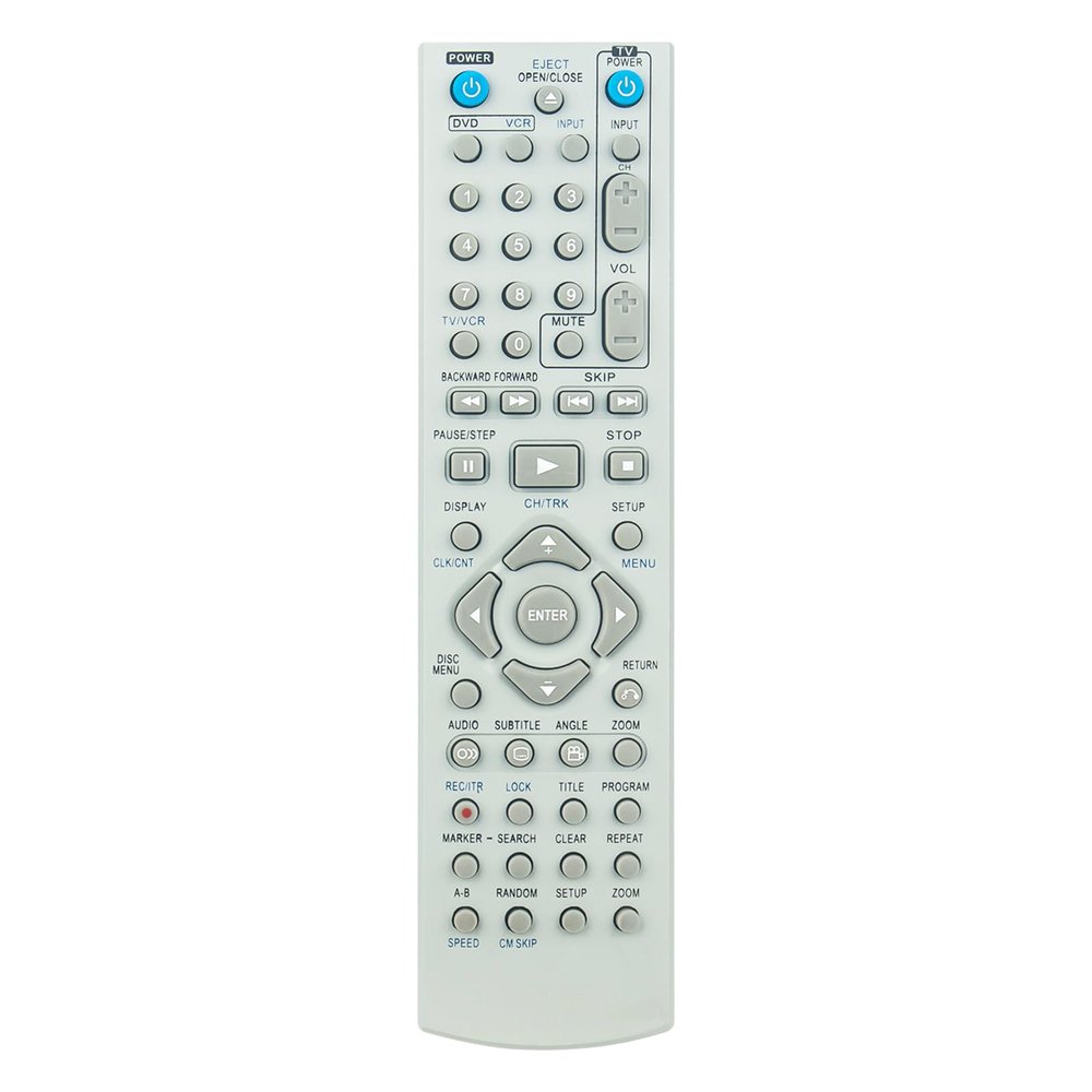 6711R1P072D Replaced Remote Control fit for Zenith DVD/VCR Combo Player XBV442 XBV443 XBV443CP ZDX313 ZDX313DVD ZNV400 XBV441VCR XBV442DVD XBV442CP XBV443DVD XBV410 XBV441