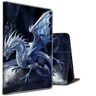 BEOTIWAD for All-New Amazon Kindle Fire HD 8/HD 8 Plus Tablet Case (12th/10th Generation,2024/2022/2020 Release),PU Leather Multi-Angle Anti Slide Stand Cases with Auto Wake/Sleep,Blue Dragon