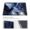 BEOTIWAD for All-New Amazon Kindle Fire HD 8/HD 8 Plus Tablet Case (12th/10th Generation,2024/2022/2020 Release),PU Leather Multi-Angle Anti Slide Stand Cases with Auto Wake/Sleep,Blue Dragon view 3