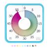 Visual Timer 7.5 inch; 60 Minute 1 Hour Countdown Timer for Kids Classroom Home Office Meeting, Mechanical Countdown Clock for Exam Time Management Magnetic, Sky Blue with Colorful Disc White Knob view 1
